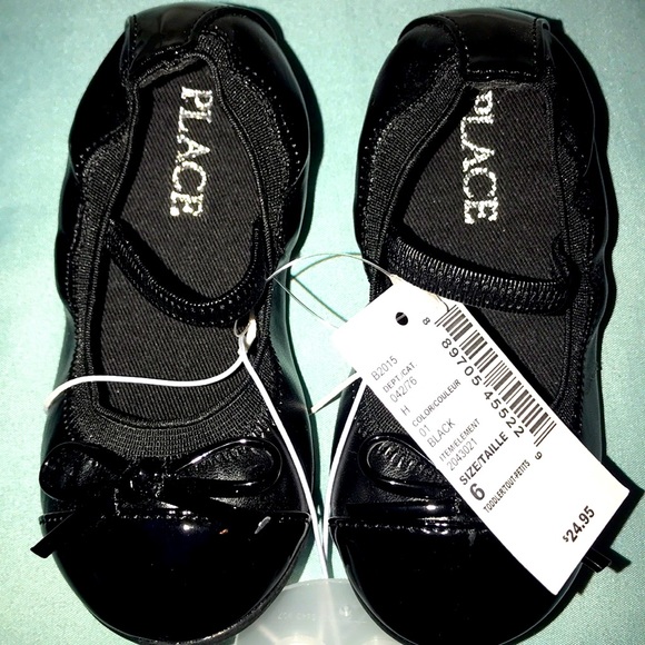 NWT Black Patent Girls Dress Shoes - Picture 1 of 6